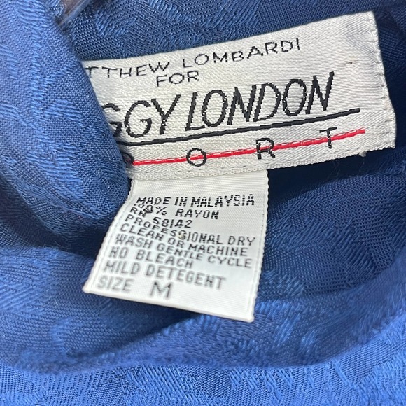 VINTAGE MATTHEW LOMBARDI MAGGY LONDON Womens Medium Floral Button Sleeveless Top - Picture 6 of 12